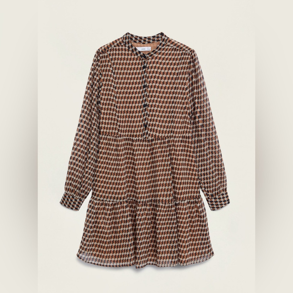 Womens — Clothing — Dresses — Mini — Brand, Mango — Size, 6 — Color, Black & Tan
